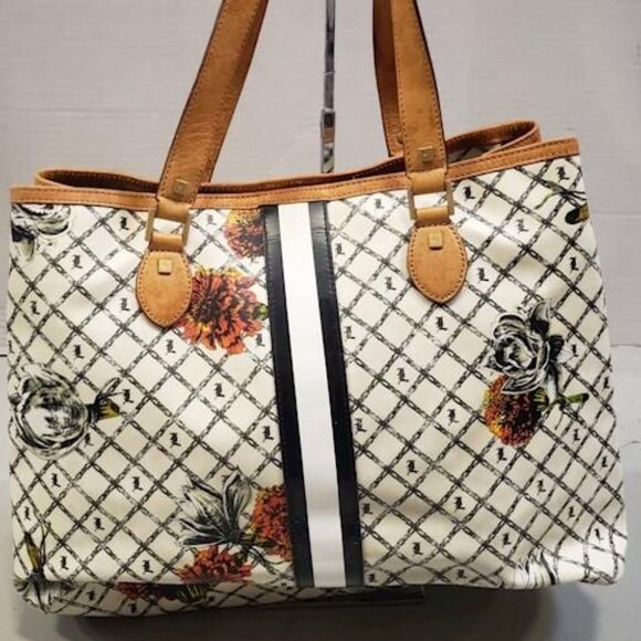 L.A.M.B. by Gwen Stefani Floral Design Leather Handbag - Picture 2 of 8